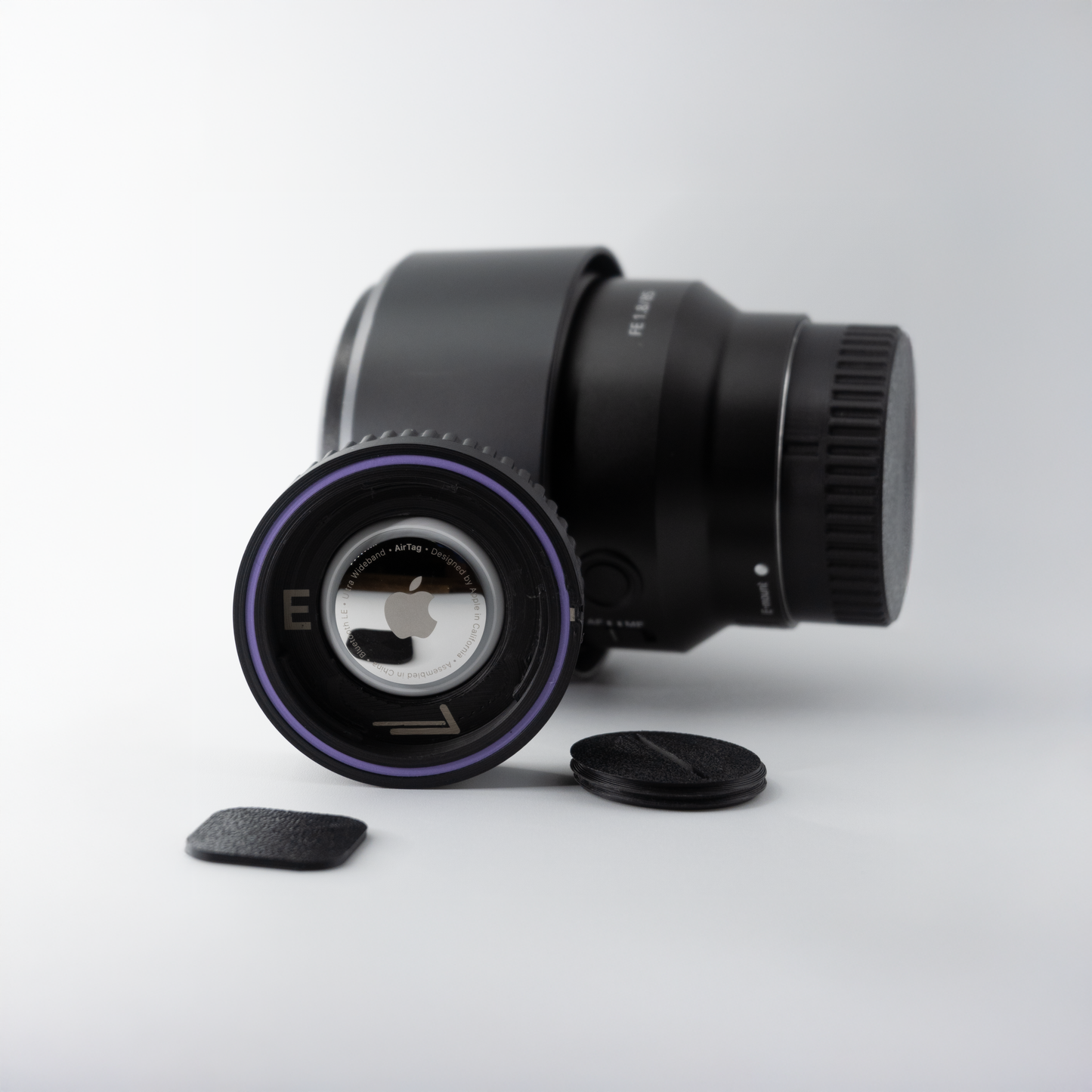 Rear Lens Cap With Hidden AirTag Compartment for Sony E-Mount Lenses