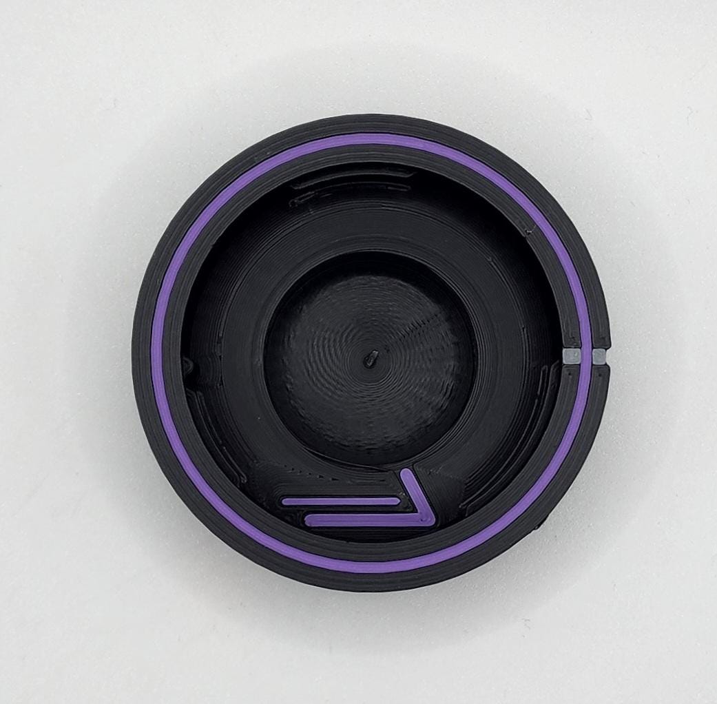 Rear Lens Cap With Hidden AirTag and Tile Sticker Compartment for Canon RF-Mount Lenses
